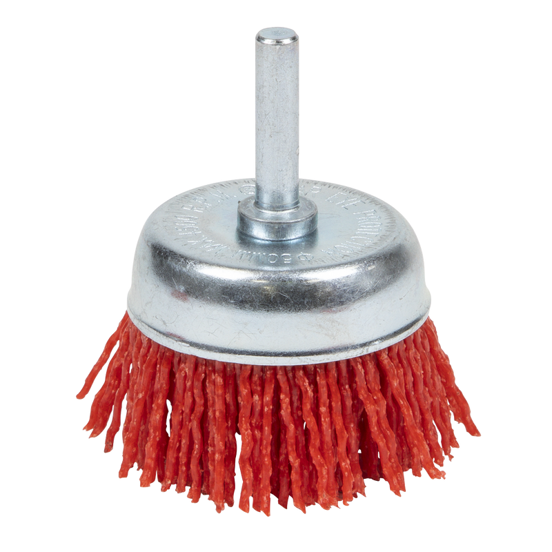 Sealey NFB50 Nylon Filament Cup Brush 50mm with 6mm Shaft