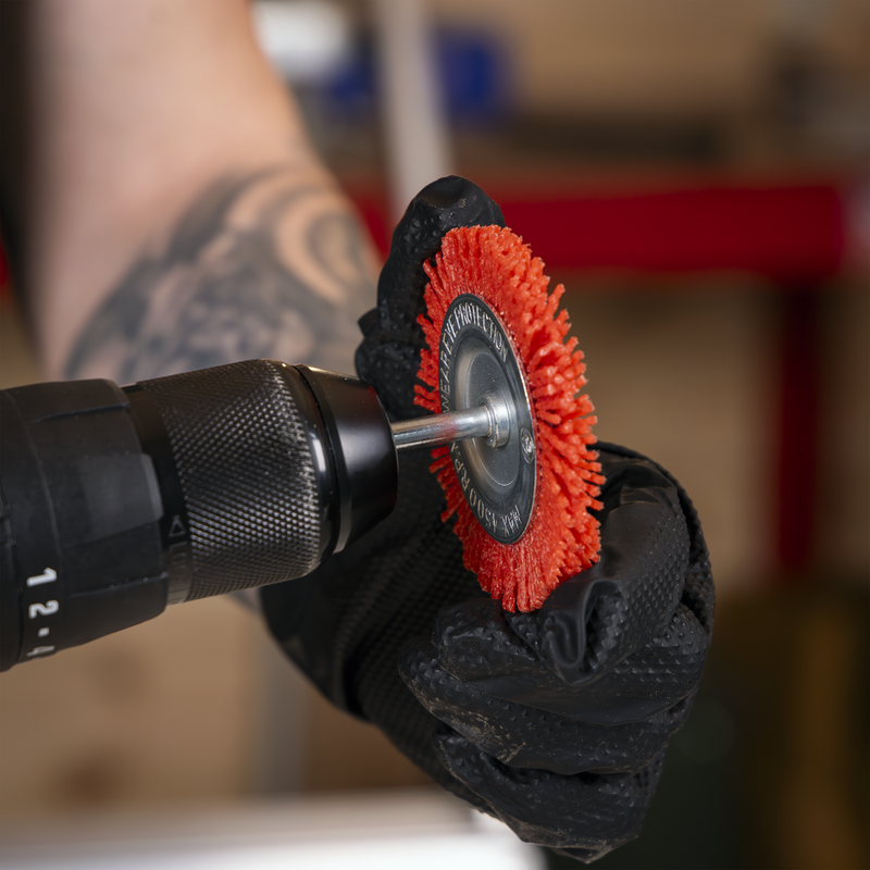 Sealey NFBC75 75mm Nylon Filament Circular Brush with 6mm Shaft