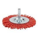 Sealey NFBC75 75mm Nylon Filament Circular Brush with 6mm Shaft