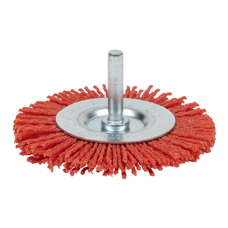 Sealey NFBC75 75mm Nylon Filament Circular Brush with 6mm Shaft