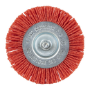 Sealey NFBC75 75mm Nylon Filament Circular Brush with 6mm Shaft