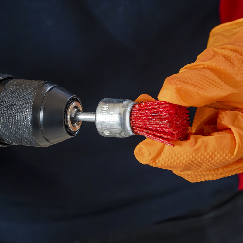 Sealey NFBE25 25mm Nylon Filament End Brush with 6mm Shaft