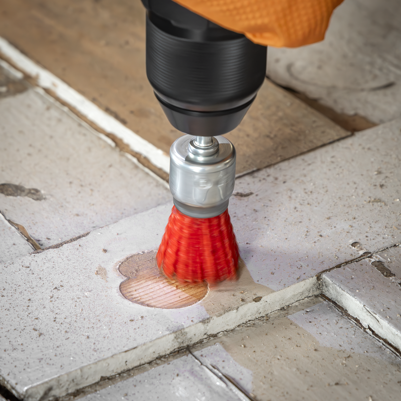 Sealey NFBE25 25mm Nylon Filament End Brush with 6mm Shaft