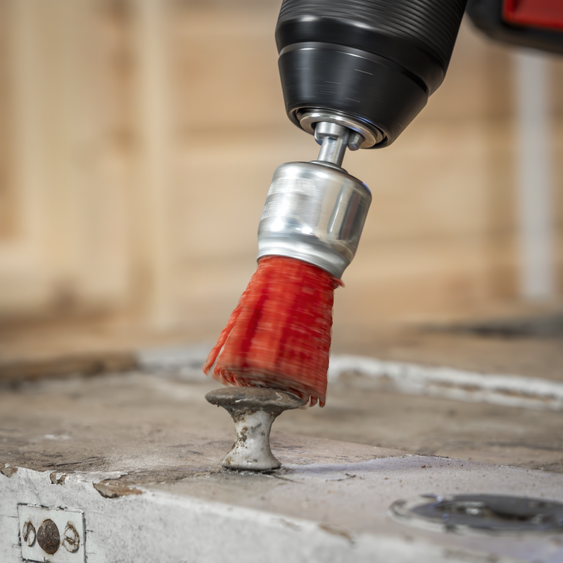 Sealey NFBE25 25mm Nylon Filament End Brush with 6mm Shaft