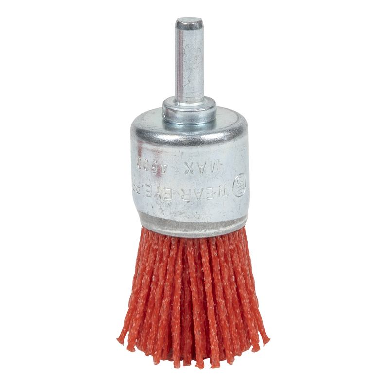 Sealey NFBE25 25mm Nylon Filament End Brush with 6mm Shaft