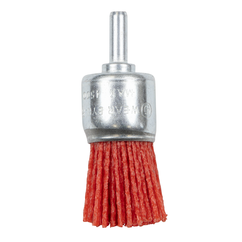 Sealey NFBE25 25mm Nylon Filament End Brush with 6mm Shaft