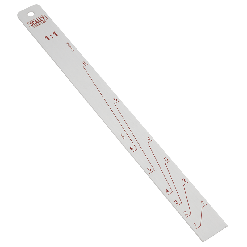 Sealey PA07 Aluminium Paint Measuring Stick 1:1/3:1