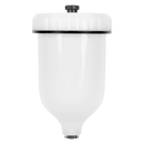 Sealey PC01 Paint Spray Gun Pot with Brass Fitting 600ml - White