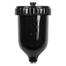 Sealey PC02 UV Paint Spray Gun Pot with Brass Fitting 600ml - Black