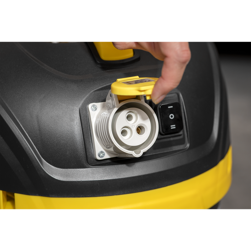 Sealey PC150BV110V BuilderVac¬Æ Wet & Dry Vacuum Cleaner 15L Stainless Steel Drum M Class Filtration 110V