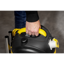 Sealey PC150BV110V BuilderVac¬Æ Wet & Dry Vacuum Cleaner 15L Stainless Steel Drum M Class Filtration 110V