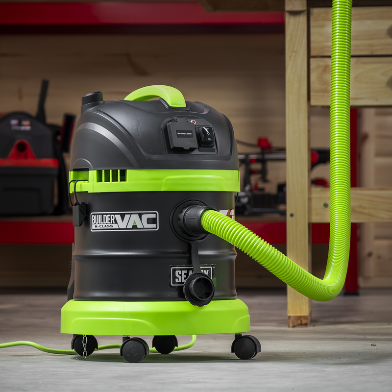 Sealey PC150BV BuilderVac¬Æ 15L M Class Vacuum Cleaner Wet & Dry with Stainless Steel Drum 1400W/230V