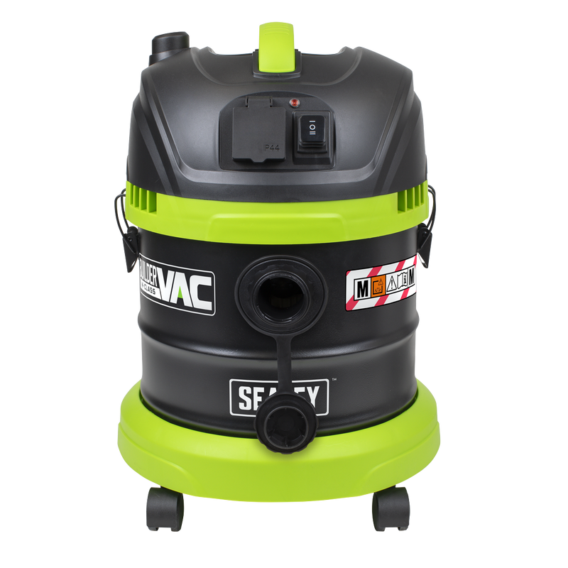 Sealey PC150BV BuilderVac¬Æ 15L M Class Vacuum Cleaner Wet & Dry with Stainless Steel Drum 1400W/230V