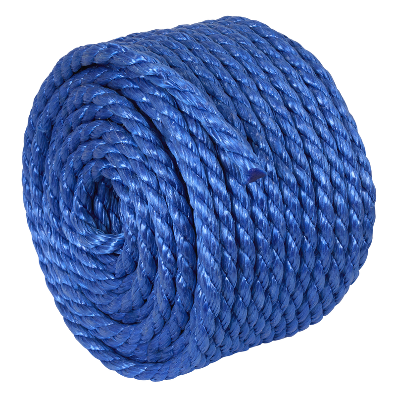 Sealey PR1030 10mm x 30m Polypropylene Split Film Twisted Rope, Blue