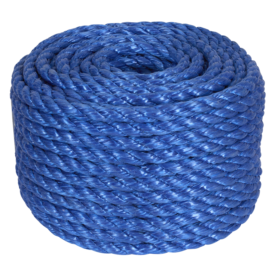 Sealey PR1030 10mm x 30m Polypropylene Split Film Twisted Rope, Blue