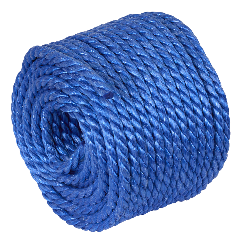 Sealey PR830 8mm x 30m Polypropylene Split Film Twisted Rope, Blue