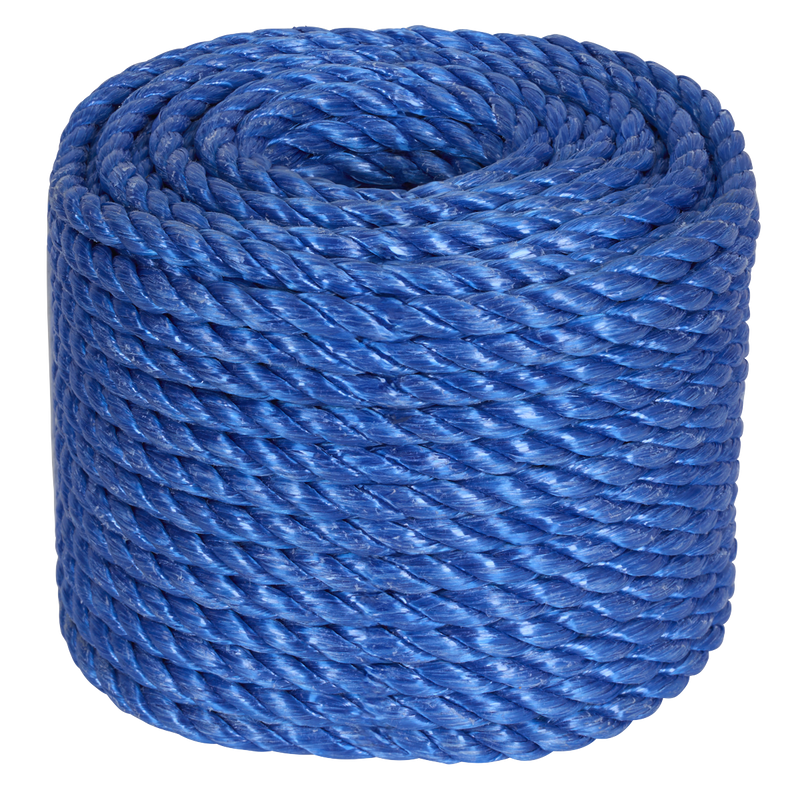 Sealey PR830 8mm x 30m Polypropylene Split Film Twisted Rope, Blue