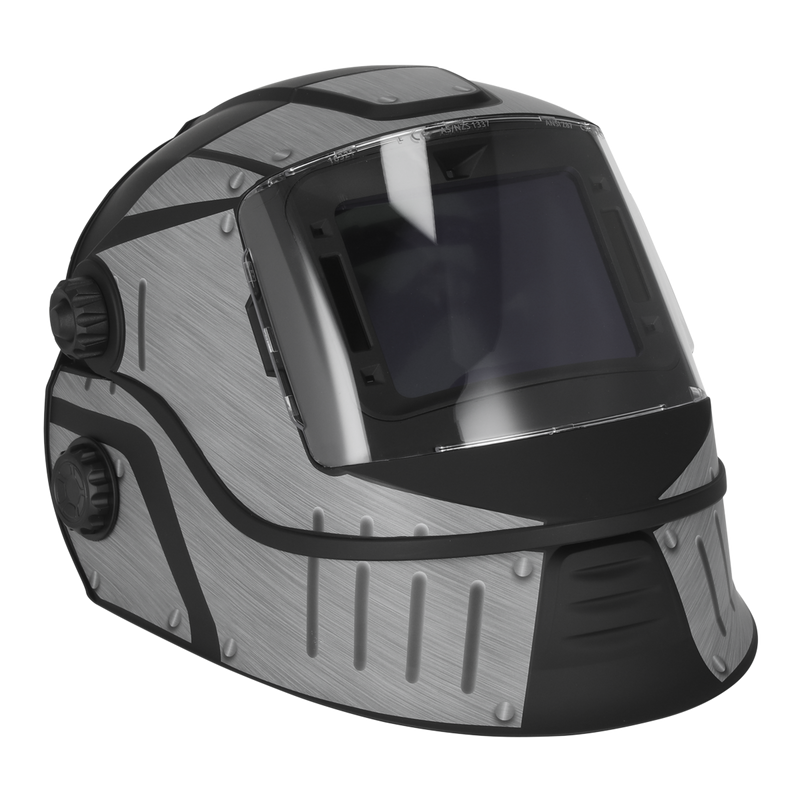 Sealey PWH603 Auto Darkening Solar Powered Flip-Up Welding Helmet Shade 9-13
