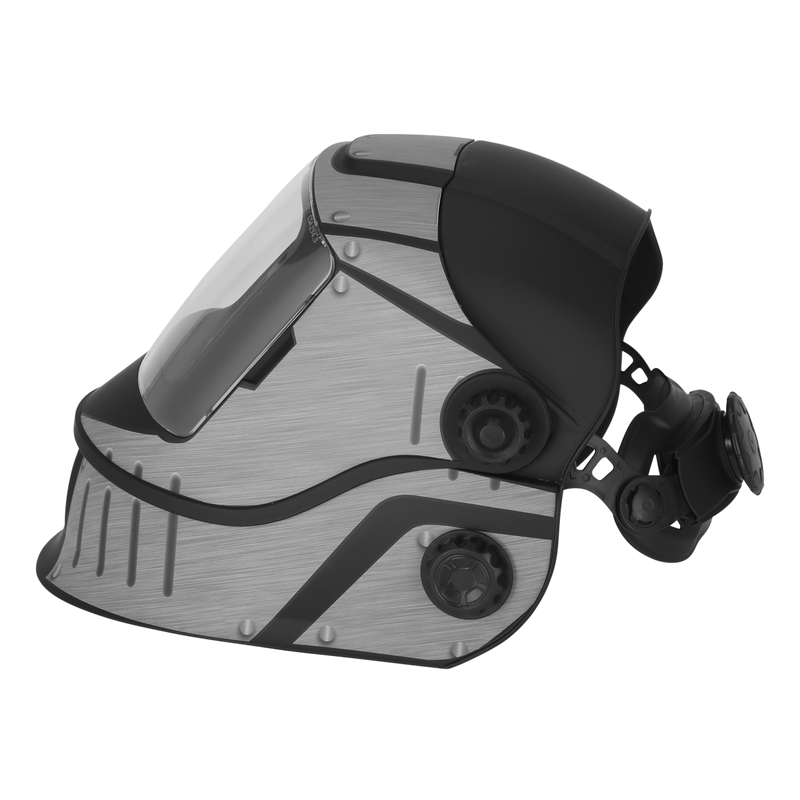 Sealey PWH603 Auto Darkening Solar Powered Flip-Up Welding Helmet Shade 9-13