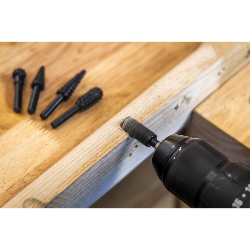 Sealey RWBS5 Rotary Burr Rasp Drill Bit Set 5pc