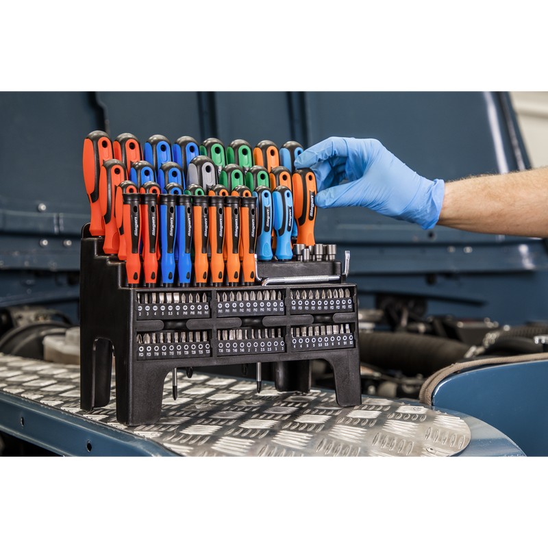 Sealey S01248 Screwdriver, Bit & Nut Driver Set 100pc