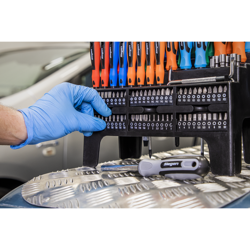 Sealey S01248 Screwdriver, Bit & Nut Driver Set 100pc