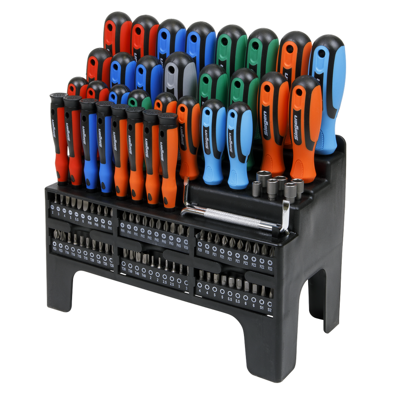 Sealey S01248 Screwdriver, Bit & Nut Driver Set 100pc