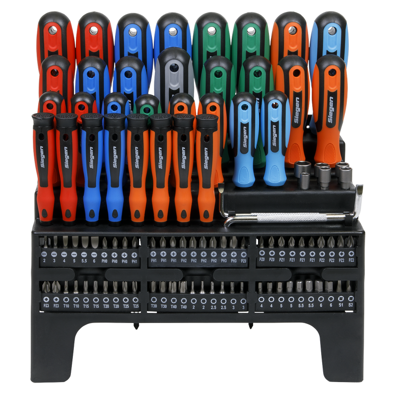 Sealey S01248 Screwdriver, Bit & Nut Driver Set 100pc