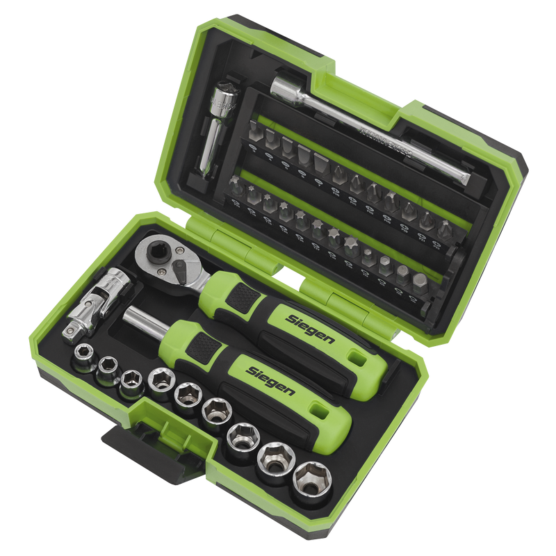 Sealey S01255 Socket & Bit Set 38pc 1/4"Sq Drive