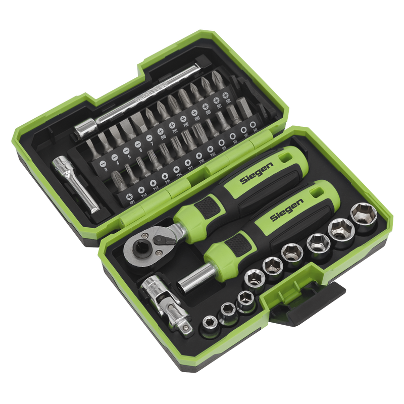 Sealey S01255 Socket & Bit Set 38pc 1/4"Sq Drive