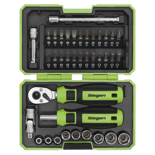Sealey S01255 Socket & Bit Set 38pc 1/4"Sq Drive