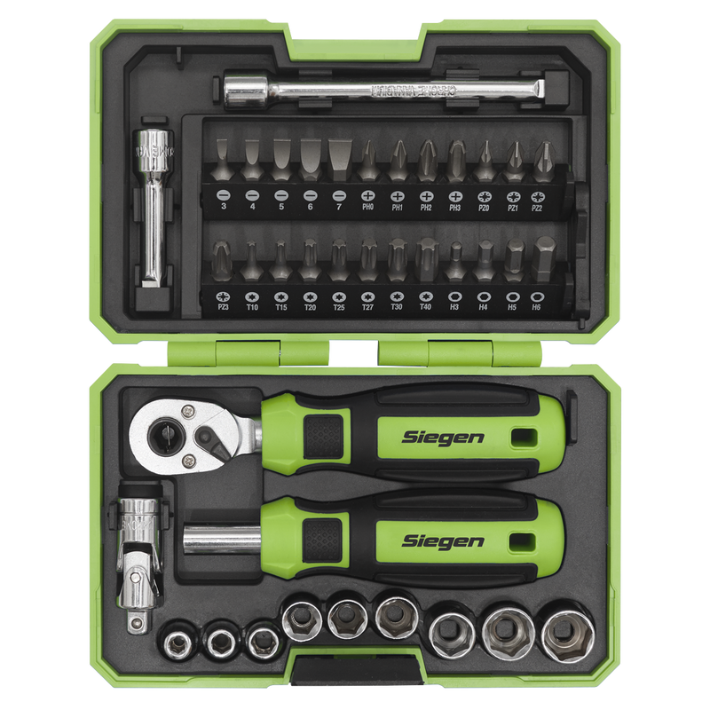 Sealey S01255 Socket & Bit Set 38pc 1/4"Sq Drive