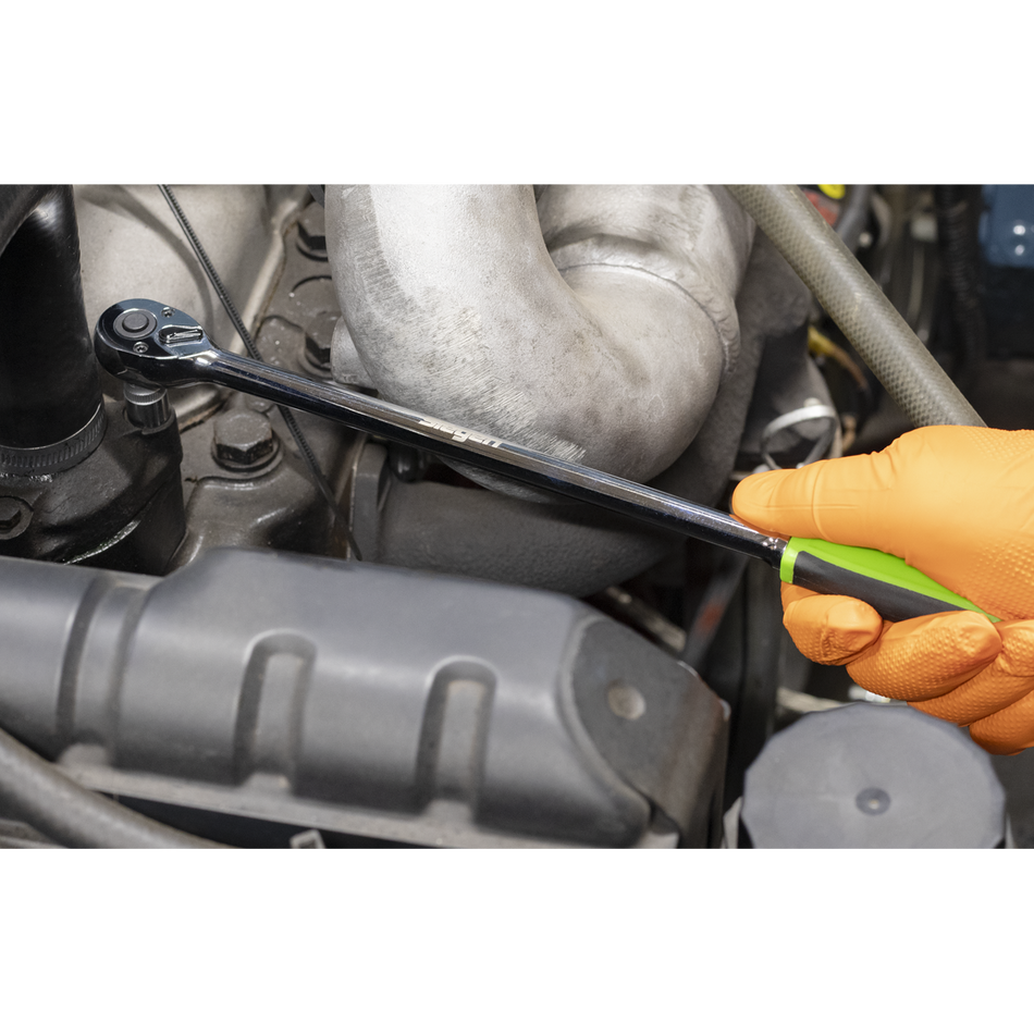 Sealey S01256 Ratchet Wrench 1/4"Sq Drive Extra-Long Flip Reverse