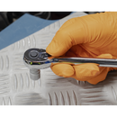 Sealey S01256 Ratchet Wrench 1/4"Sq Drive Extra-Long Flip Reverse