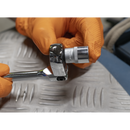 Sealey S01257 Ratchet Wrench 1/4"Sq Drive Long Flexi-Head Flip Reverse