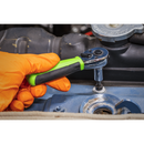 Sealey S01258 Ratchet Wrench 1/4"Sq Drive Stubby  Flip Reverse