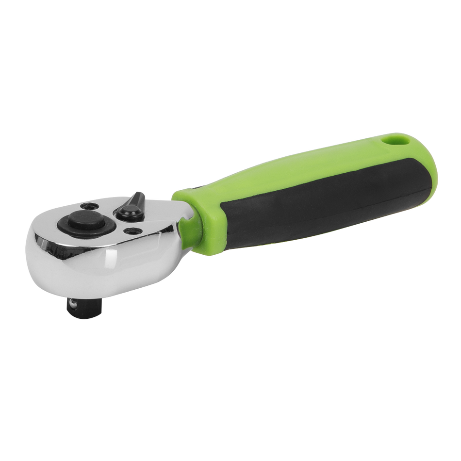 Sealey S01258 Ratchet Wrench 1/4"Sq Drive Stubby  Flip Reverse