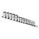 Sealey S01265 TRX-Star* Socket Set 14pc 1/4", 3/8" & 1/2"Sq Drive E4-E24