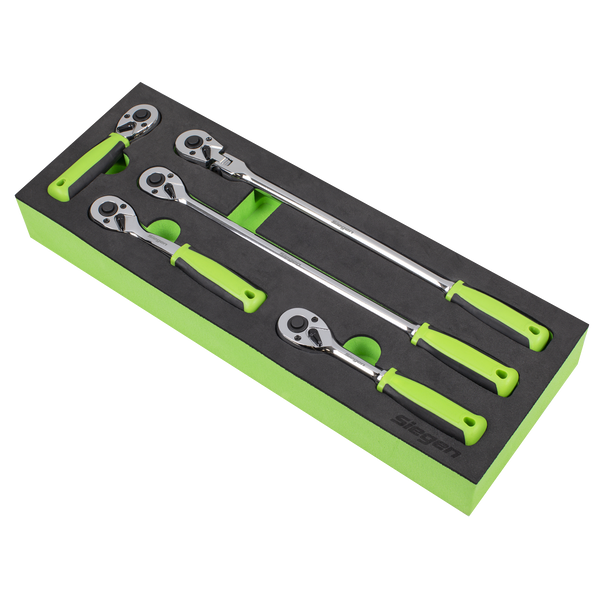 Sealey S01290 Ratchet Wrench Set 1/4"Sq 5pc Drive Flip Reverse