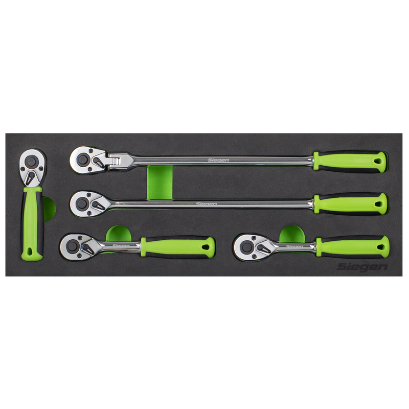 Sealey S01290 Ratchet Wrench Set 1/4"Sq 5pc Drive Flip Reverse