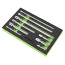Sealey S01292 Extension Bar Set 1/4", 3/8" & 1/2"Sq Drive 9pc