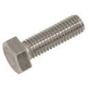 Sealey S825S Stainless Steel Hex Head Set Screw DIN 933 - M8 X 25 A2 - Pack of 50