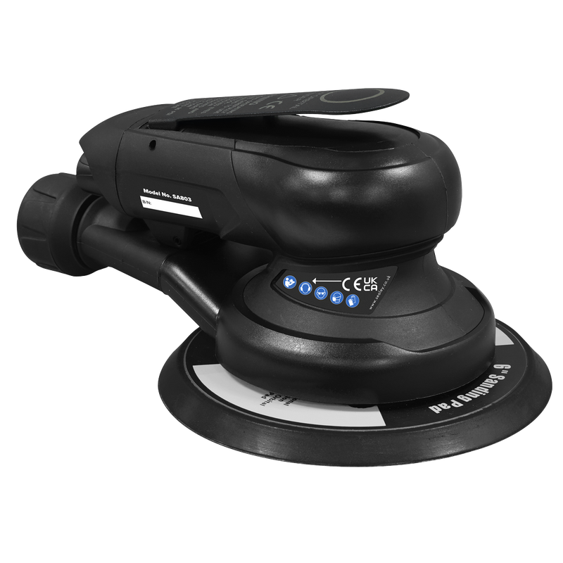 Sealey SA803 Air Palm Orbital Sander 6" √ò150mm Dust-Free