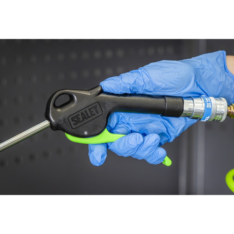 Sealey SA9231 Air Blow Gun with Angled Lance 280 x 8mm 1/4"BSP Air Inlet