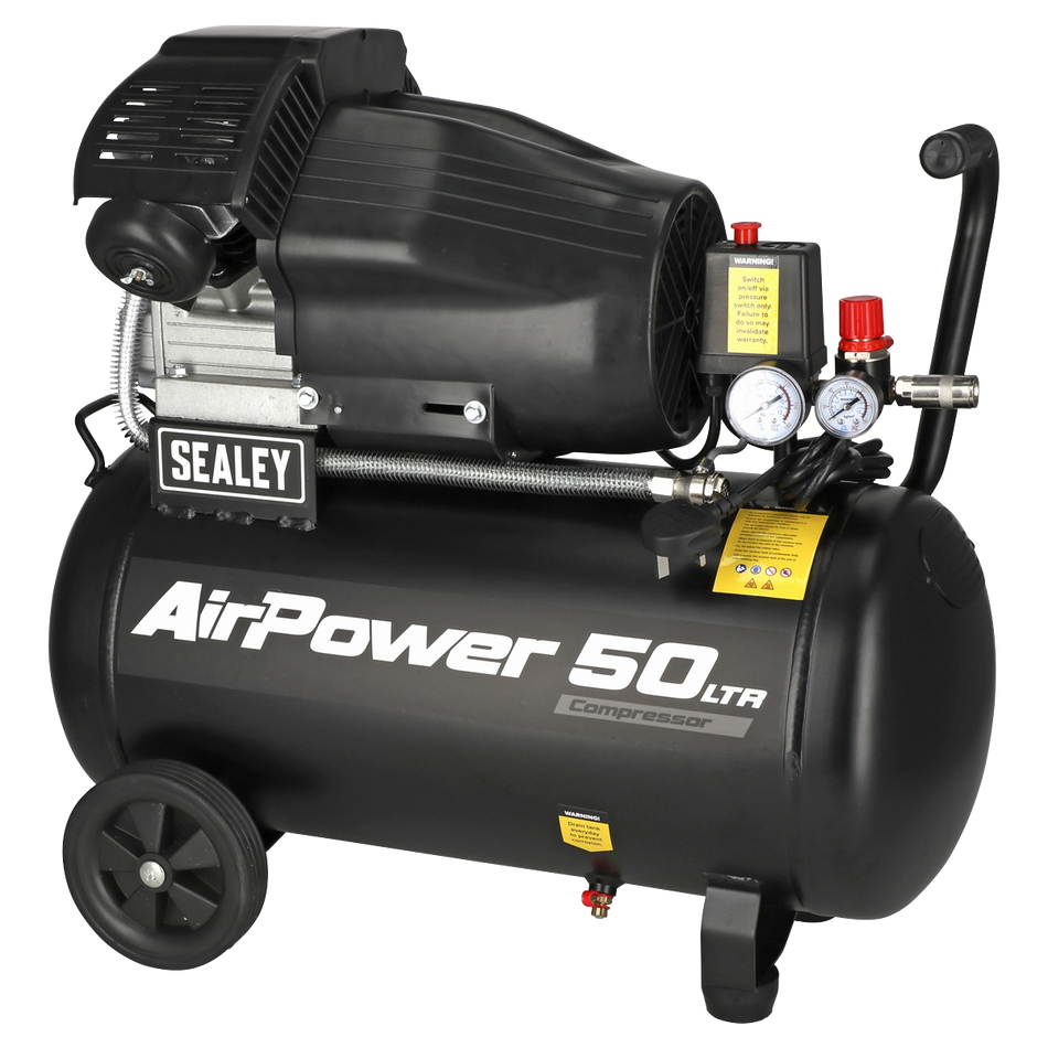 Sealey SAC5030VA 50L V-Twin Direct Drive Air Compressor 3hp