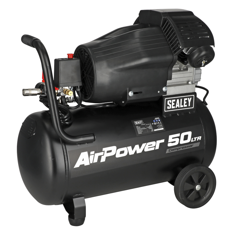 Sealey SAC5030VA 50L V-Twin Direct Drive Air Compressor 3hp