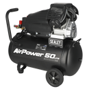 Sealey SAC5030VA 50L V-Twin Direct Drive Air Compressor 3hp