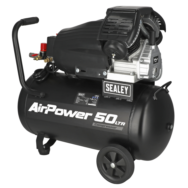 Sealey SAC5030VA 50L V-Twin Direct Drive Air Compressor 3hp