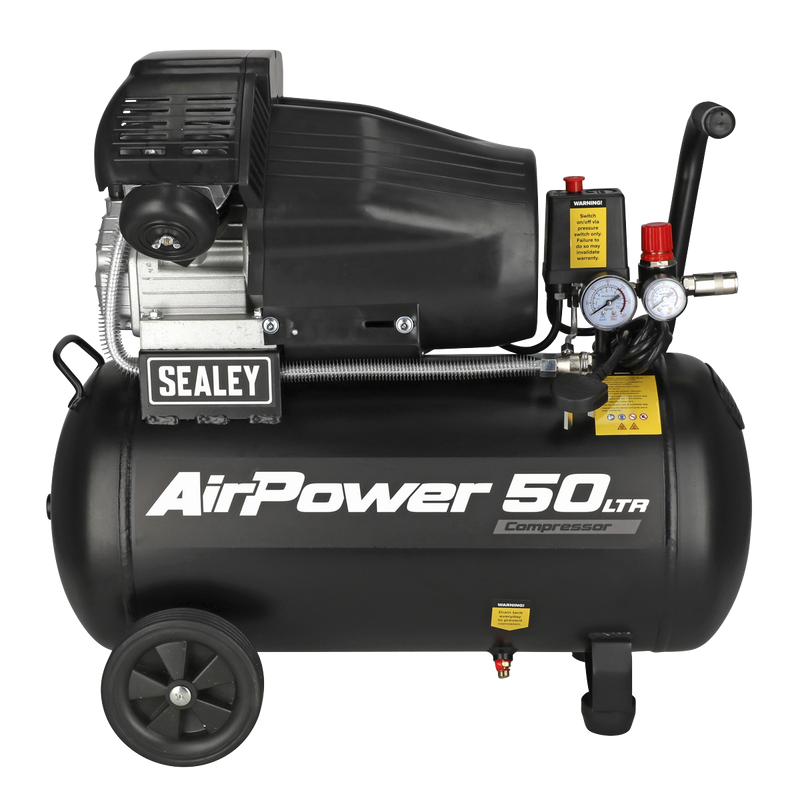 Sealey SAC5030VA 50L V-Twin Direct Drive Air Compressor 3hp