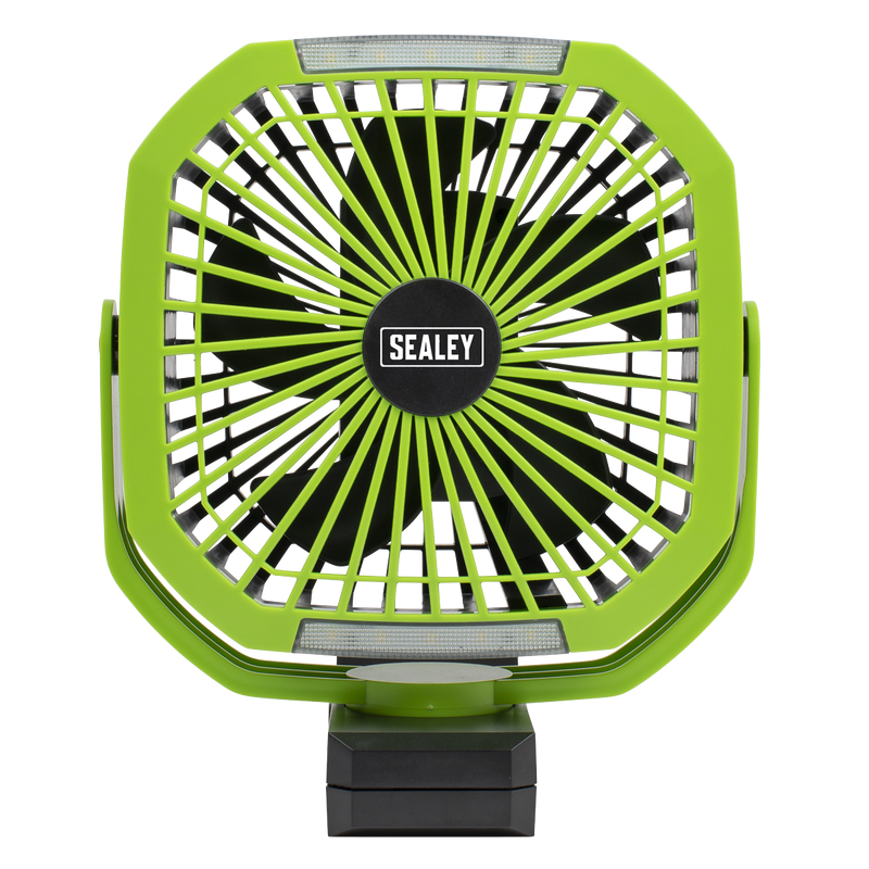 Sealey SCF8WL Portable Clip Fan with Worklight 8" 4 Speeds